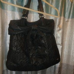 Juicy Couture nylon bow black bag purse